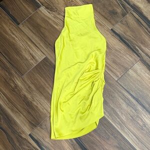 Vibrant Yellow Sleeveless Dress
